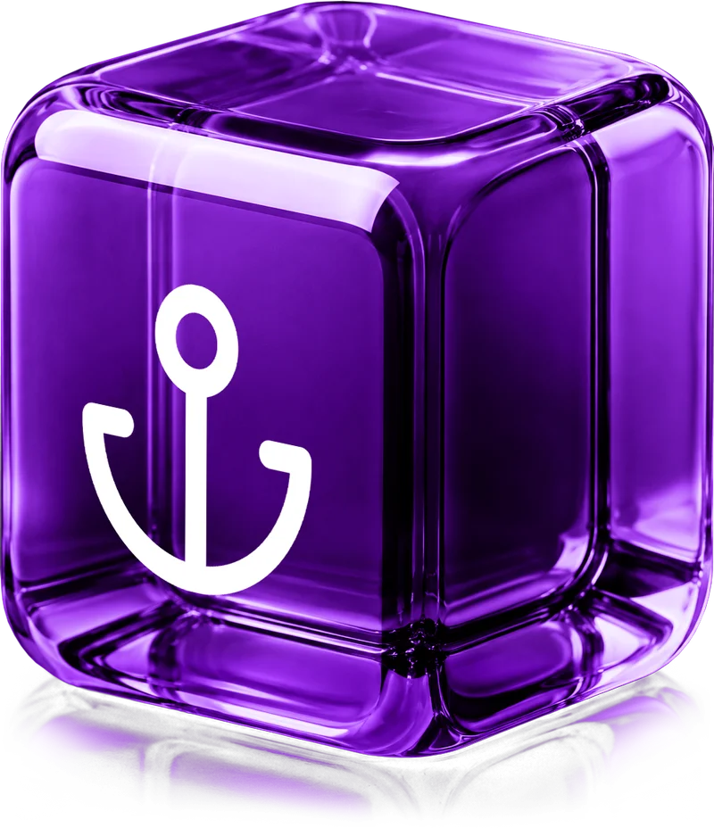 مكعب Qubictron Vessel Schedules API مع أيقونة مرساة